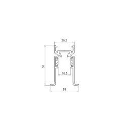 AQFORM High Multitrack magnetic flush-mounted rail with frame