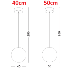 LUCES CELENDIN LE73760/61 wisząca lampa zewnętrzna kula E27