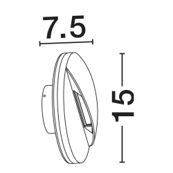 LUCES AIQUILE LE73782 okrągły kinkiet zewnętrzny LED 9W IP54