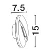 LUCES AIQUILE LE73782 okrągły kinkiet zewnętrzny LED 9W IP54