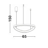 LUCES TAFI LE41479/81 LED pendant lamp 65cm white, brown