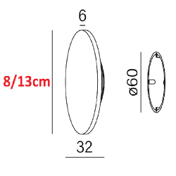 AQFORM MAXI POINT round LED wall lamp round wall lamp 6W