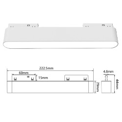 FIVETRACK CYGNUS track 5mm white, black LED 12W 3000K, 4000K